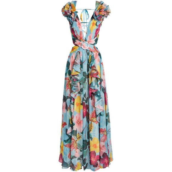 Patbo Flutter Dress Hibiscus size 2 - Picture 3 of 3